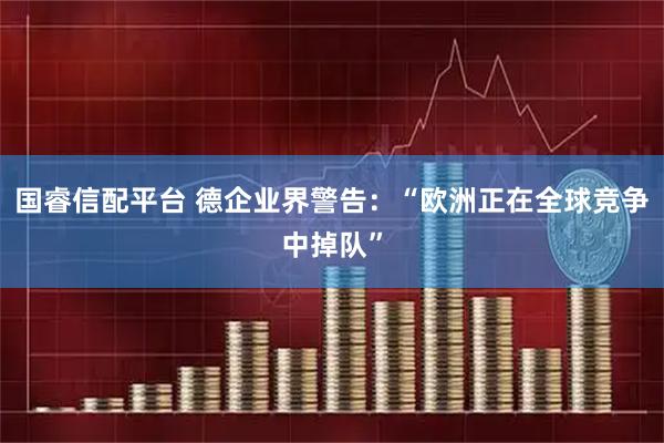 国睿信配平台 德企业界警告：“欧洲正在全球竞争中掉队”
